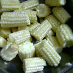 Baby Corn for Fat Free Ginger Redolent Broth with Bean Ciurd and Tofu, The Asian Way