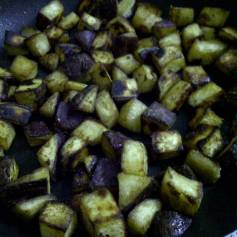 Browned Sweet Potato for Croutons