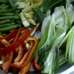 Vegetables for Green Noodles, The Indo-Chinese Way