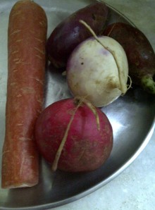 Vegetables used in Ragi Dhokla