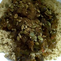 Couscous with Aubergine Stew