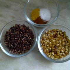 Ruby Red and Fiery Amber Corn Kernels for Popcorn
