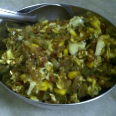 Spicy Scrambled Eggs with Vegetables