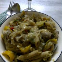 Penne with Butter Bean & Avocado
