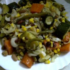 Summer Salad of Mixed Sprouts & Vegetables