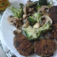 Mixed Sprouts & Smoked Aubergine Burger