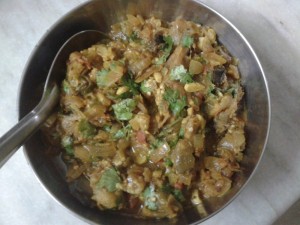 Baingan Bharta/Smoked Aubergine, The Indian Way